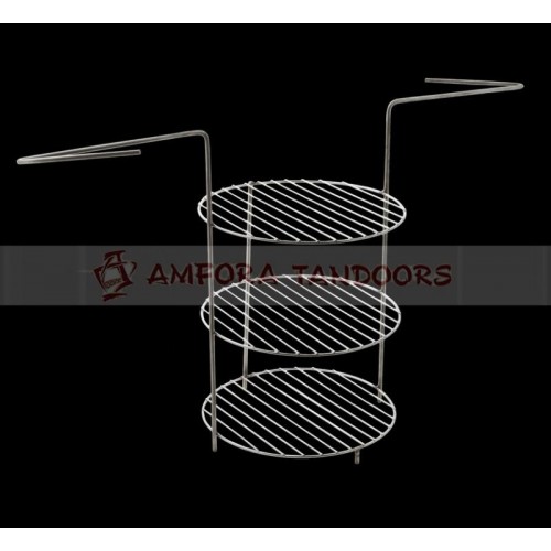 Решетка-гриль 3-х ярусная средняя для тандыра (Охотник; Есаул; Атаман; Большой; Дарстархан; Скиф) АМФОРА